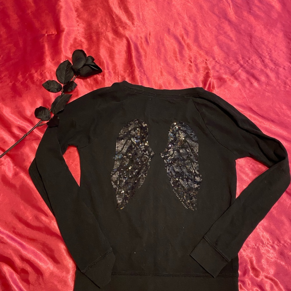Victoria’s Secret sweatshirt with Sequin Wings on back